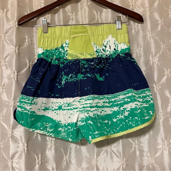 FP Movement x Free People The Way Home High Waist Shorts Mountain Print Blue - Picture 2 of 12